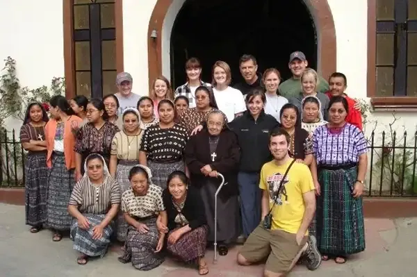Dr. Copeland with a group during a service trip
