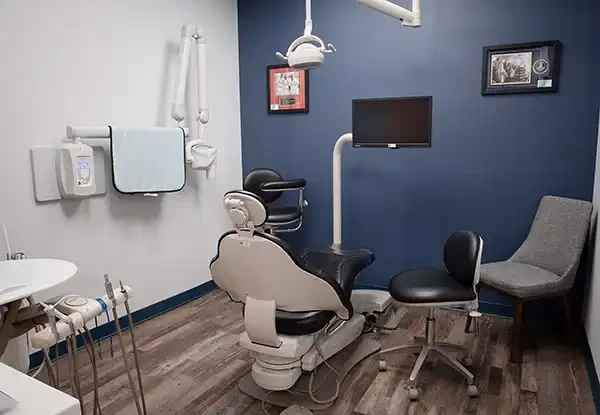 Dentist chair at Copeland Dental